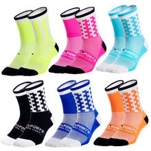 3 pairs Colorful Asymmetry Sports Socks Wearable Sweat Cycling  Socks Cycling Running Football Basketball Outdoor Sports 2024 - buy cheap