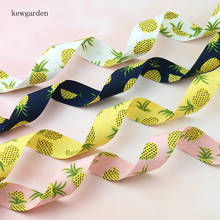Kewgarden 1,5 "1" 40 мм 25 мм 10 мм фрукты ананас ткань Многослойная ткань ленты DIY галстук-бабочка аксессуары для волос вручную изготовленная лента 10 метров 2024 - купить недорого