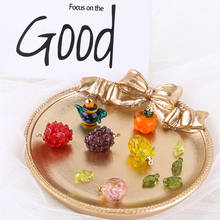 Kawaii 3D Resin Fruit Charms Ornament Accessories 30pcs DIY Jewelry Earring Floating Charm Pendant Cherry Grape Pumpkin Pendants 2024 - buy cheap