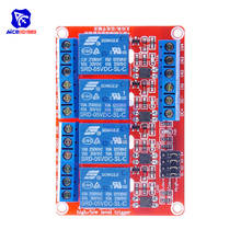 Diymore 5v/9v/12v/24v 4 canal relé módulo escudo com optoacoplador alta & baixa alavanca gatilho placa para arduino 2024 - compre barato