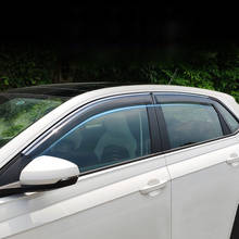 Viseira para carro, para vw volkswagen polo hatchback 2019 2020 2021, acessório para janela, defletor de vento, protetor contra chuva 2024 - compre barato