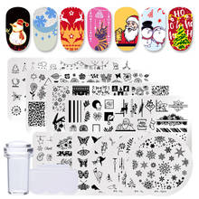 PICT You Christmas Plate Nail Stamping Plates snow man Santa Claus Nail Art Image Plate Stencil Stainless Steel Nail Design 2024 - buy cheap