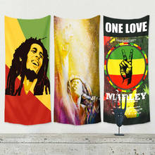 Bob marley jamaicano reggae rock música bandeira retro poster tapeçaria parede pendurado pintura bar café concerto decoração de casa c 2024 - compre barato