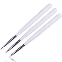 ELECOOL 1pcs DIY Painting Liner Nail Brushes UV Gel Polish Tips French Lines Lattice Stripe Grid Drawing Pen White Dotting Pen 2024 - buy cheap
