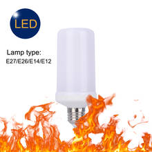 LED Flame Lamp Bulbs E27 E26 E14 E12 Effect Fire Light Flickering Emulation 3W 5W 7W 9W Decorative Vintage Atmosphere Light 2024 - buy cheap