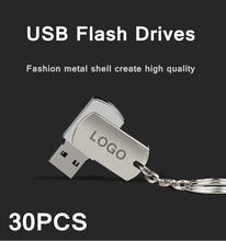 Original Metal 8G 16G 32G USB 2.0 30PCS Flash Drives Memory Stick 64GB USB Flash Custom Logo Pendrive laser free 2024 - buy cheap