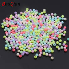 500PCS Candy Color Acrylic Beads DIY Color Smooth Beads Making Necklace Bracelet Jewelry Accessories 4mm 2024 - buy cheap