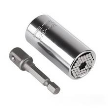 Adaptador de llave de tubo Universal multifunción, herramientas manuales plateadas, 7-19mm, 2 uds. 2024 - compra barato