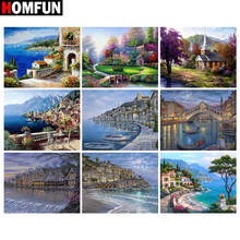 HOMFUN Full Square/Round Drill 5D DIY Diamond Painting "City sea landscape" Embroidery Cross Stitch 5D Home Decor Gift 2024 - buy cheap