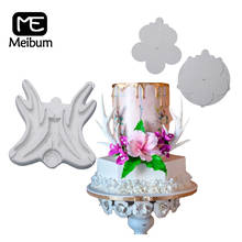 Meibum utensílios de confeitaria, forma de silicone com pétalas e textura para decoração de bolos e sobremesas, utensílios de confeitaria 2024 - compre barato