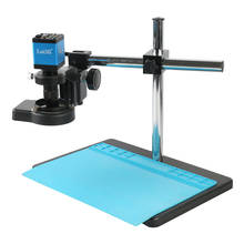 Microscópio com câmera de vídeo industrial vga, resolução hd p, com suporte para microscópio, lente com zoom de x, para solda em pcb 2024 - compre barato