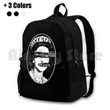 God Save The Queen Outdoor Hiking Backpack Riding Climbing Sports Bag Pistols God Queen Vintage Retro Punk Vinyl Record Music 2024 - buy cheap