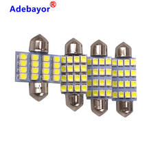 Bombillas LED para Interior de techo de coche, luz de techo de automóvil, 800, 3528, 1210, blanco, 16 SMD, 31mm, 36mm, 39mm, 41mm, 12V de CC 2024 - compra barato