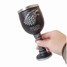 Cool Wolf Goblet Wine Mug Coffee Tea Water Beer Cup Resin Stainless Steel Creative Drinkware 2024 - buy cheap