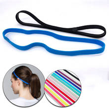 Diadema colorida de alta elasticidad para correr, accesorios para el cabello antideslizantes para fútbol, bandas para el cabello finas Unisex, banda para el sudor para gimnasio y Yoga 2024 - compra barato