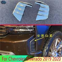Cubierta de luz antiniebla delantera para Chevrolet Silverado 2019 2020, accesorios de coche, ABS cromado, moldura, bisel, pegatina de guarnición 2024 - compra barato