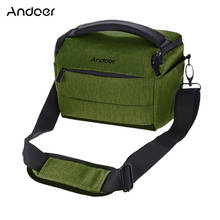 Сумка для камеры Andoer DSLR, модная сумка из полиэстера на плечо для цифровых зеркальных камер Canon, Nikon, Sony, FujiFilm, Olympus 2024 - купить недорого
