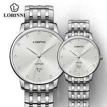 Lobinni Janpan Quratz Movement Couple's Watch For Mens Automatic Wristwatch Womens Sapphire  relogios feminino Waterproof Watch 2024 - buy cheap