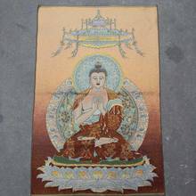 Thangka-Bordado de seda de budismo tibetano, 35 ", brocado, lámpara quemada de Nepal, estatua de Buda, ancestro de diez mil Buda 2024 - compra barato