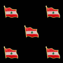 5 pces república do líbano país patriotismo metal bandeira lapela pinos & emblemas 2024 - compre barato