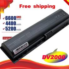 6 DV2000 Bateria 5200mAh celular para HP Pavilion DV6000 G6000 G7000 forCOMPAQ Presario V3000 V6000 A900 C700 F500 F700 frete grátis 2024 - compre barato