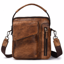 Nova bolsa retro de couro genuíno pintada à mão, bolsa transversal de ombro, executiva 2024 - compre barato