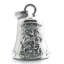 Unisex 316L Stainless Steel Star Archangel SAINT MICHAEL PROTECT US Pure Silver-Color Gloss Bell Pendant 2024 - buy cheap