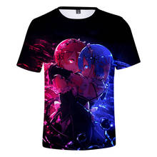 Anime Re Zero :Life in a different world from zero t shirt lovely character Rem and Ram t-shirt fashion harajuku tee shirt 2024 - buy cheap