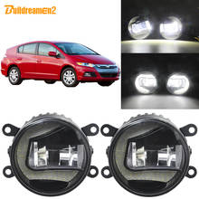 Buildreamen2 2 in 1 Car LED Projector Fog Light + Daytime Running Light DRL White 12V For Honda Insight 2010 2011 2012 2013 2014 2024 - buy cheap