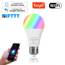 Умная Светодиодная лампа Tuya, 7,5 Вт, E27, Wi-Fi, управление через приложение, Alexa Google Assistant, голосовое управление, пробуждение, умный ночсветильник 2024 - купить недорого