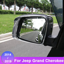 Espejo retrovisor de coche, protector de cejas a prueba de lluvia, cubierta de cuchillas para Jeep Grand Cherokee 2014-2018 2019, accesorios 2024 - compra barato