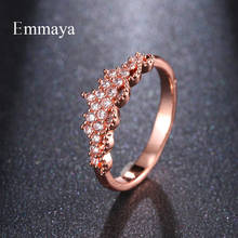 Emmaya-Anillo de piedras cúbicas transparentes para mujer, sortija multicapa, joyería encantadora, regalo elegante en banquete 2024 - compra barato