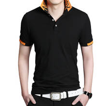 BROWON летняя повседневная мужская футболка с коротким рукавом и отложным воротником, продается цветная деловая футболка, удобная футболка бо... 2024 - купить недорого