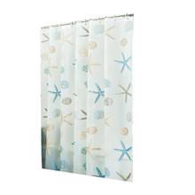 Seaside Fresh Style PEVA Modern Shower Curtain Cute Colorful Starfish Seashell Moldproof Waterproof Partition Bathroom Product 2024 - buy cheap