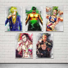 Pintura Modular de One Piece para decoración del hogar, imágenes de Graffiti, póster impreso de papel de Anime japonés moderno para sala de estar, arte de pared 2024 - compra barato