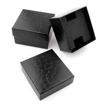 Elegant Black Watch Box For Watch men women jewelry Crocodile Durable Present Gift Box Case Bracelet Bangle Jewelry Watch Boxes 2024 - buy cheap