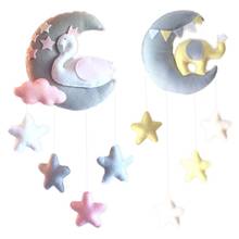 2021 New Baby Crib Non-woven Moon Stars Wind Chime Toys Room Ceiling Mobile Hanging Decor 2024 - buy cheap