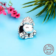 FC Jewelry Fit Original Brand Charms Bracelet Authenti 925 Silver Patti the Sheep Be Yourself Bead Women Making Berloque 2020 2024 - buy cheap