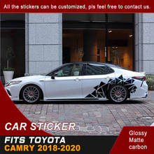 For TOYOTA CAMRY 2018 2019 2020 Irregular triangle Car Stickers Side Body 10 Racing Sport Flame Graphics Vinyl Car Decals 2024 - buy cheap