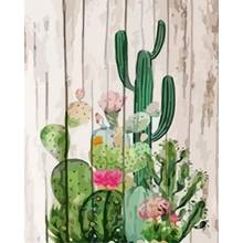 GATYZTORY-pintura por número de Cactus, pinturas pintadas a mano, dibujo artístico sobre lienzo, regalo, imágenes por números, Kits de decoración para el hogar 2024 - compra barato