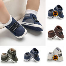 Детская обувь с мягкой подошвой для новорожденных мальчиков 0-18 месяцев, кружевные ботильоны, кроссовки 2024 - купить недорого