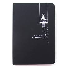 Cartão preto notebook diário diy em branco papel esboço 96 2024 - compre barato