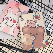 Lovely Little Bear Blow Bubbles Leather Soft Tablet Protective Case For iPad Air 1 2 3 Mini 4 5 Pro 2017 2018 2019 2020 Cover 2024 - buy cheap