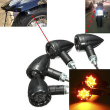 Âmbar led para motocicleta + seta vermelha, lâmpadas indicadoras de luz para pisca-pisca, 1 peça 2024 - compre barato