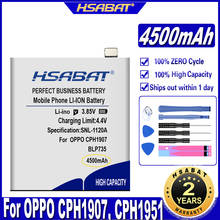 Аккумулятор HSABAT BLP735 на 4500 мА · ч для OPPO cph1904, cphразнообразие, CPH1989, PCKM00, PCKM80,PCKT00,Reno 2, Reno2 F, Reno2 Z 2024 - купить недорого