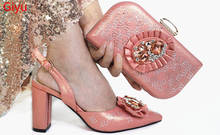 Doershow Sapatos Africanos E Saco de Harmonização Definido Com prata de Venda Quente Mulheres Sapatos Italianos E Saco de Set Para A Festa de Casamento HAC1-17 2024 - compre barato
