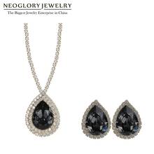 Neoglory Classical Luxury CZ Crystal Set Jewelry Necklace and Earrings High Quality Bride  Jewelry Accessories For Wedding Gift 2024 - buy cheap