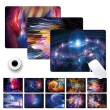 Mousepad de couro pu durável, mouse pad antiderrapante e à prova d'água com estampa de espaço 2024 - compre barato