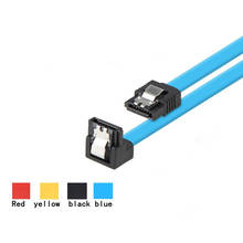 Cable de datos SATA3 Serial ATA de 180 a 90 grados 6 Gb/s con pestillo para PC SATA 3,0 SATAIII 6Gbps HDD disco duro/SSD-azul 2024 - compra barato