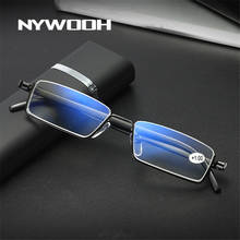 NYWOOH TR90 Half Frame Men Reading Glasses Women Anti Blue Light Hyperopia Eyeglasses Presbyopia Eyewear with Case 2024 - buy cheap